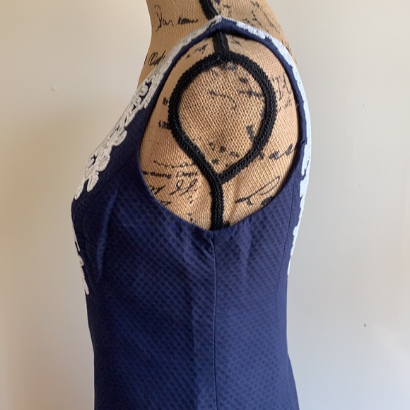 Lilly Pulitzer blue white jacquard sheath dress 2 - Picture 5 of 16